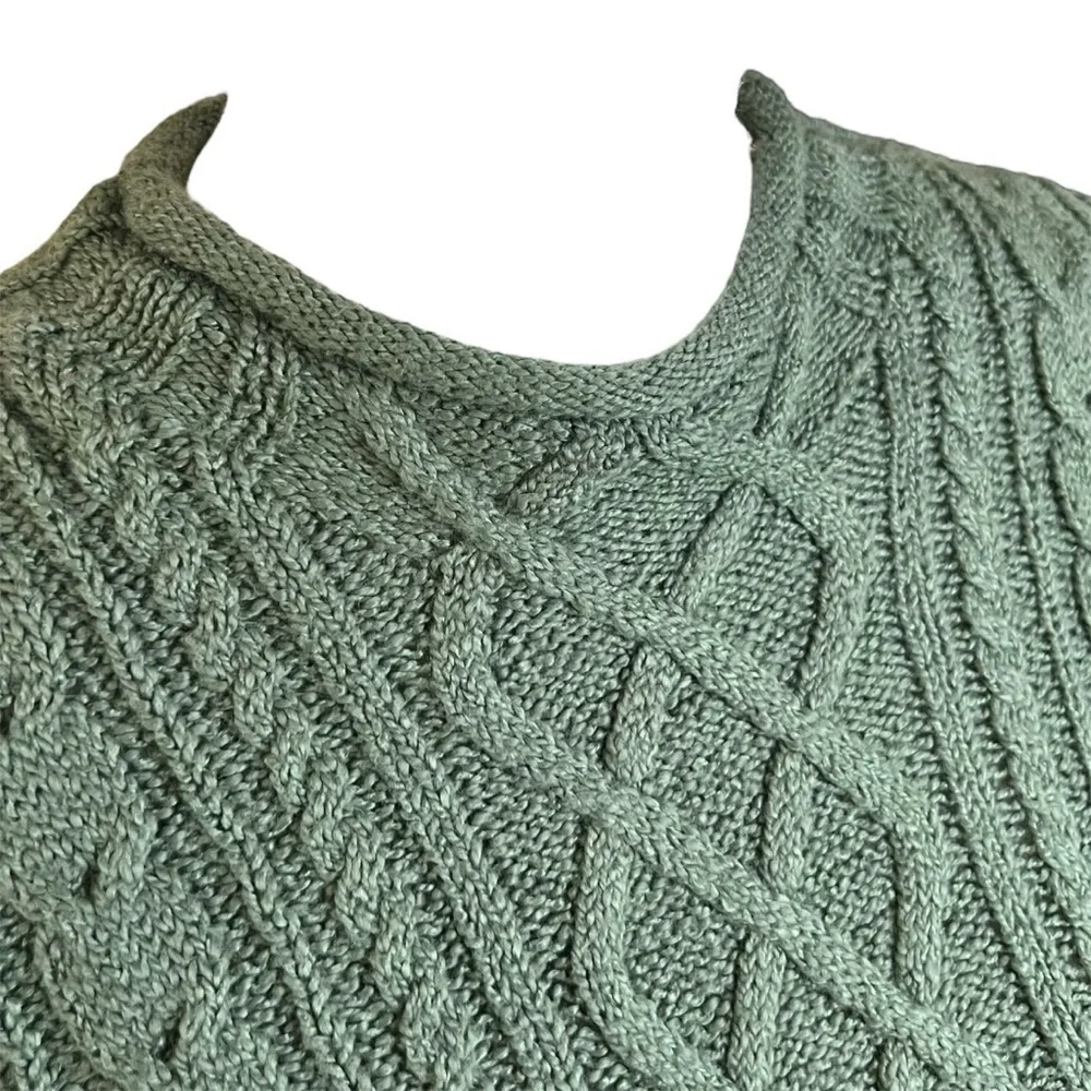 J. Crew Soft Cable Knit Sweater in Pale Spinach Green Size S NWT